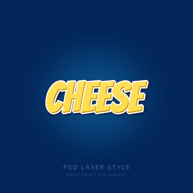 Premium PSD Cheese Text Effect With Texture