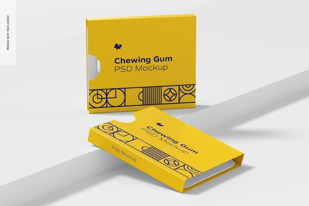 Download Premium Psd Chewing Gum Packaging Mockup Dropped