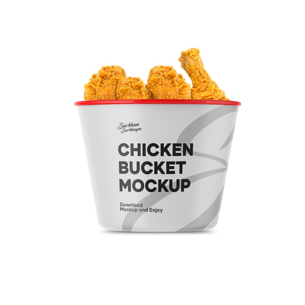 Download Chicken bucket mockup | Premium PSD File
