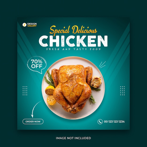 Premium PSD | Chicken web and social media fast food restaurant banner ...