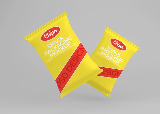 Download Premium PSD | Chips packaging mockup design isolated