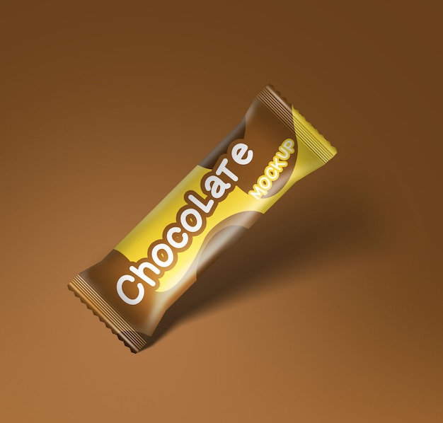 Download Chocolate bar wrapper mockup packaging | Premium PSD File