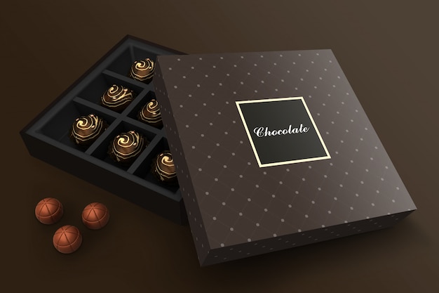 Download Chocolate box mockup | Premium PSD File
