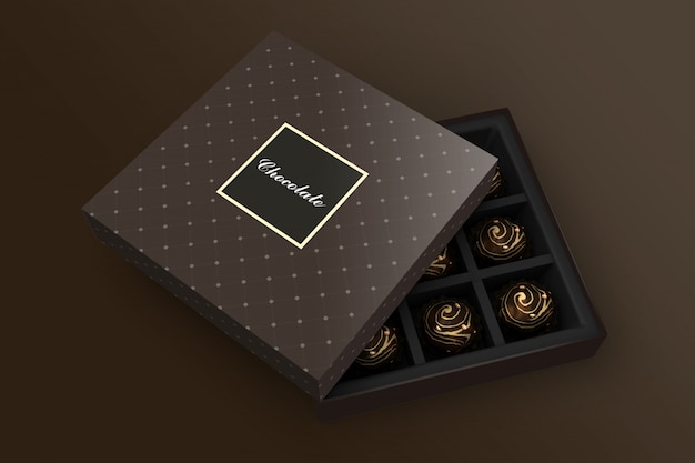 Download Premium PSD | Chocolate box mockup