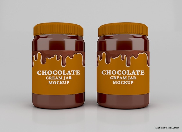 Premium PSD | Chocolate jar mockup