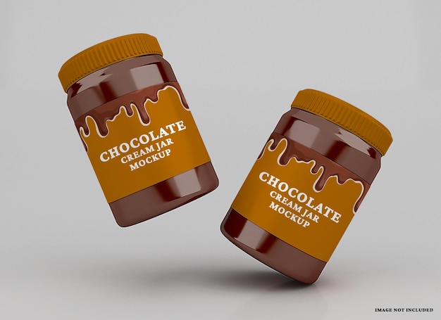 Premium PSD | Chocolate jar mockup