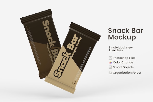 Download Premium PSD | Chocolate snack bar packaging mockup