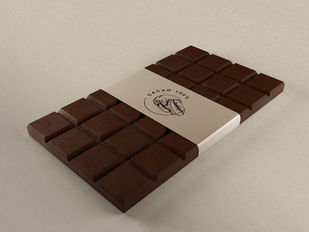 Download Chocolate tablet paper wrapping mock-up PSD file | Free Download