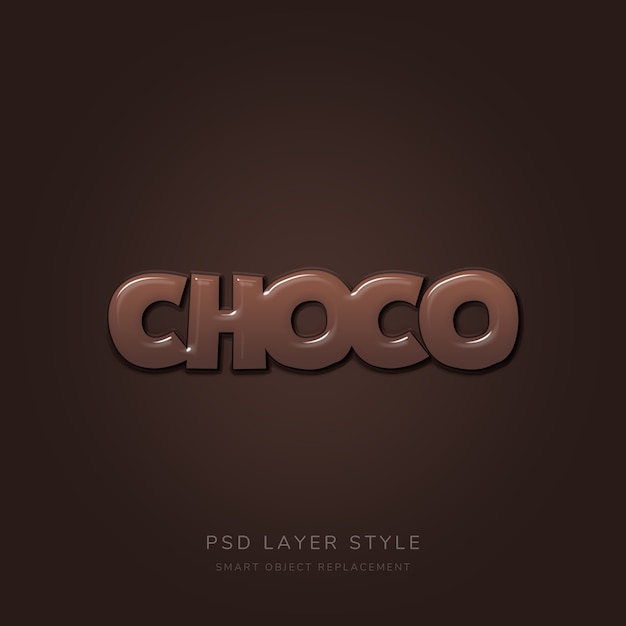 Premium PSD | Chocolate text effect