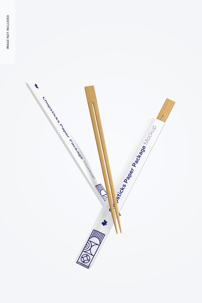 Download Premium Psd Chopsticks Paper Packages Mockup Floating