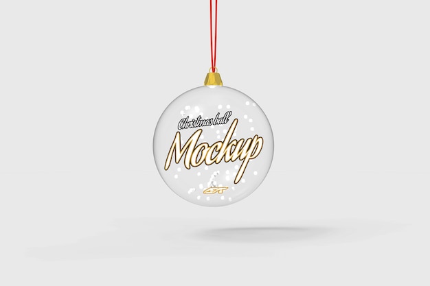 Christmas ball logo mockup