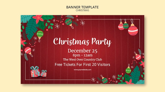 Christmas banner theme | Free PSD File