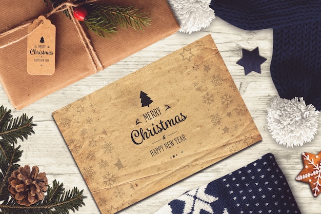 Download Premium Psd Christmas Card Mockup PSD Mockup Templates