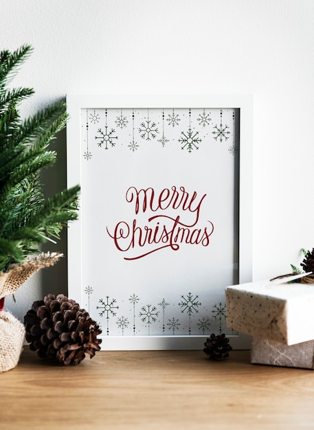 Download Christmas holiday greeting design mockup PSD file | Free Download