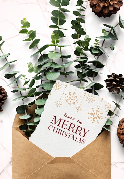 Download Free Psd Christmas Holiday Greeting Design Mockup