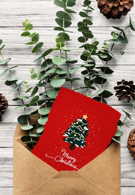 Download Christmas holiday greeting design mockup PSD file | Free Download