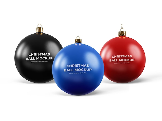 Download Free Psd Christmas Ornament Balls Mockup Template
