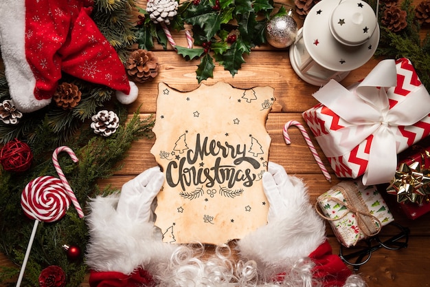 Download Free Psd Christmas Ornaments With Letter Mock Up