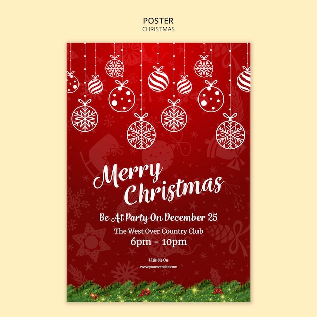 クリスマスポスターのテーマ 無料のpsdファイル