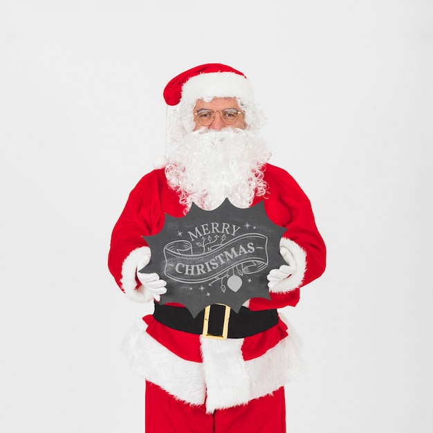 Download Christmas sale mockup with santa | Free PSD File