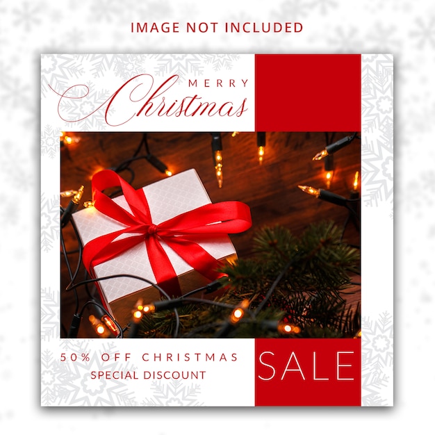 Christmas social media post template Premium PSD File