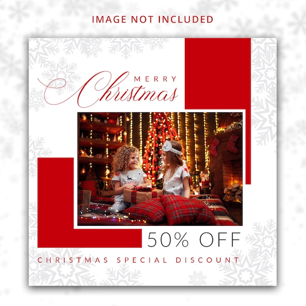 Premium PSD Christmas social media post template