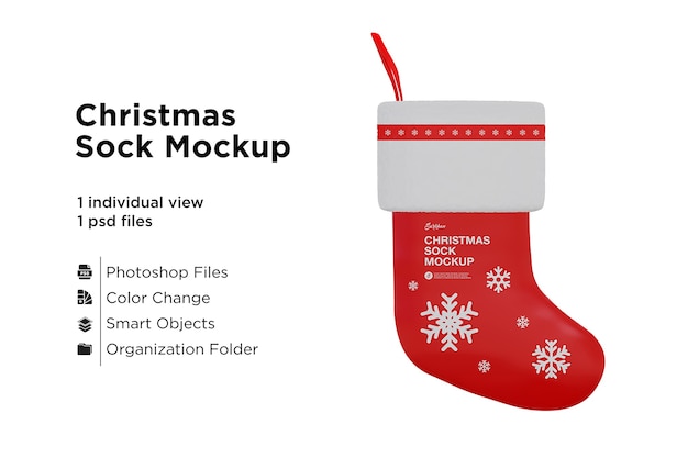 Download Premium Psd Christmas Stocking Mockup