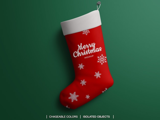 Download Premium PSD | Christmas stocking sock mockup