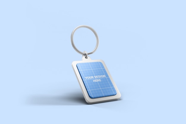 Download Premium PSD | Chrome keychain mockup