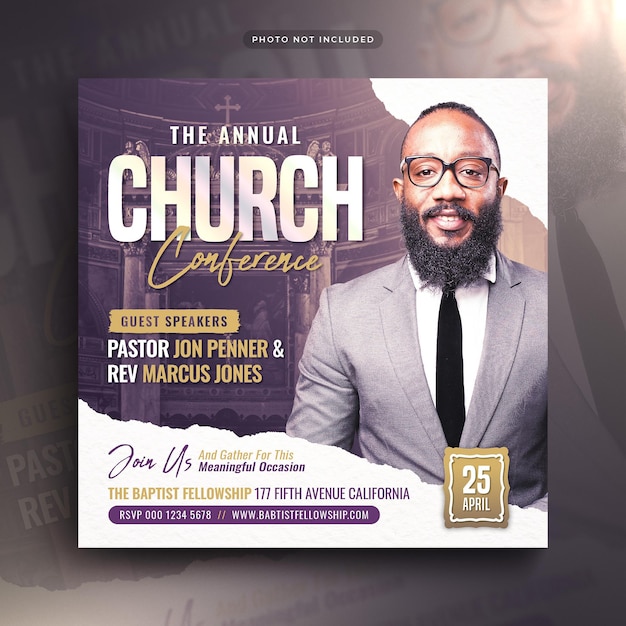  Church conference flyer social media post web banner