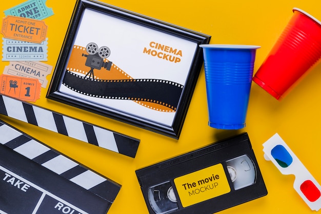 Download Cinema items mock-up concept | Free PSD File