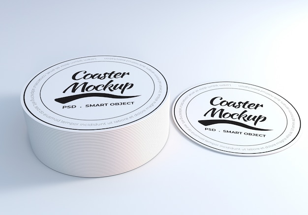 Download Circle coaster table mockup | Premium PSD File