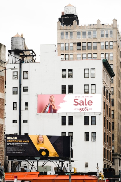 Download City billboard concept mock-up | Free PSD File