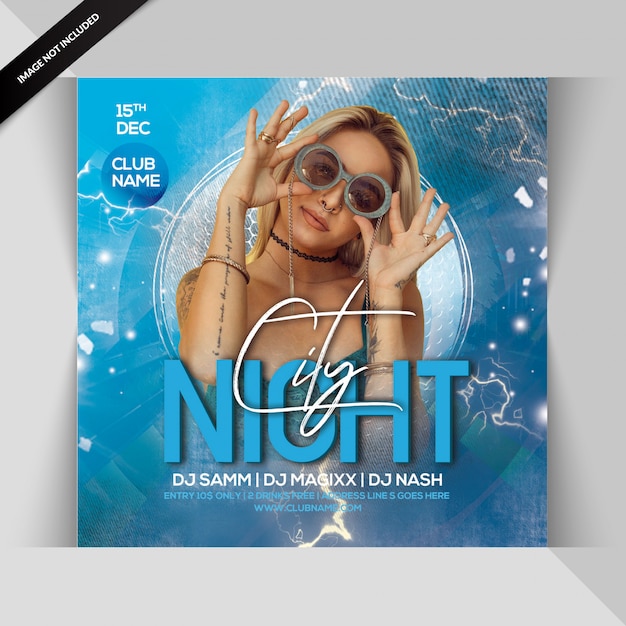 City night party flyer Premium Psd