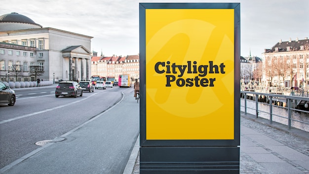 Download Citylight poster mockup | Premium PSD File