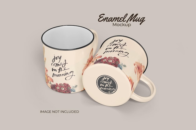 Download Free Psd Classic Enamel Mug Mockup