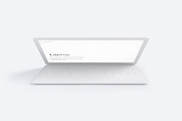 Download Clay laptop mockup, front view | Premium PSD File