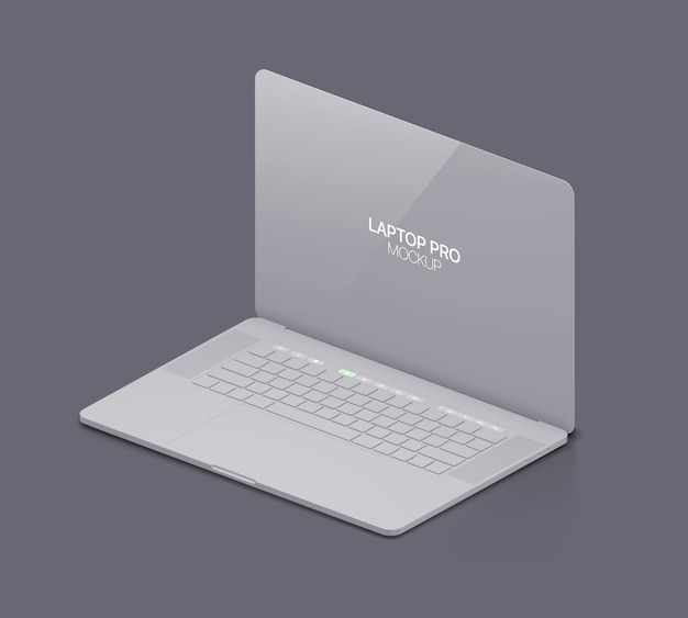 Premium PSD | Clay laptop mockup laptop