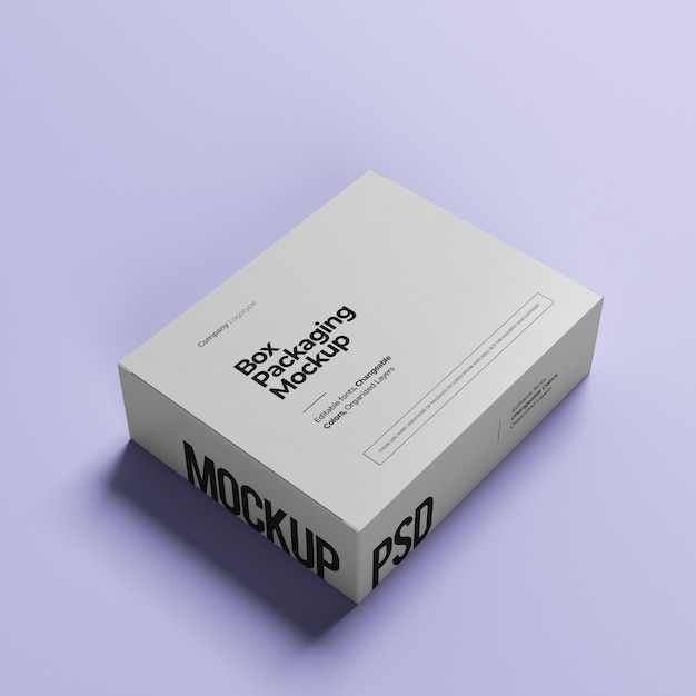 Download Premium PSD | Clean minimalist box mockup