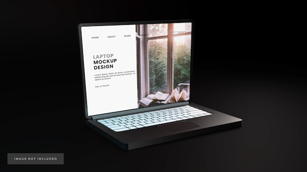 Premium PSD | Clean realistic matt laptop mockup