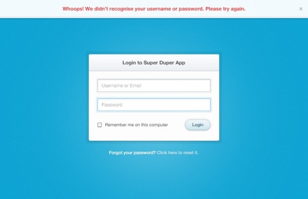 Clean And Simple Login Form Psd Free Psd File