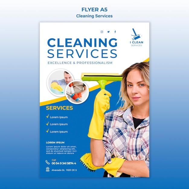 Housekeeping Flyer Templates / Cleaning Services Flyer Template on