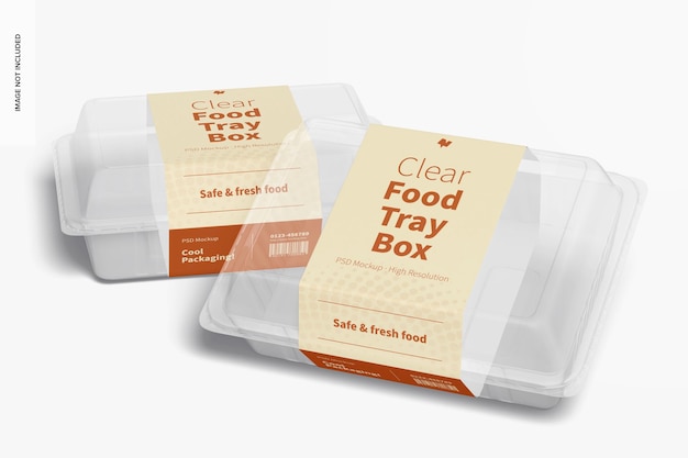 Download Free Psd Clear Food Tray Boxes Mockup