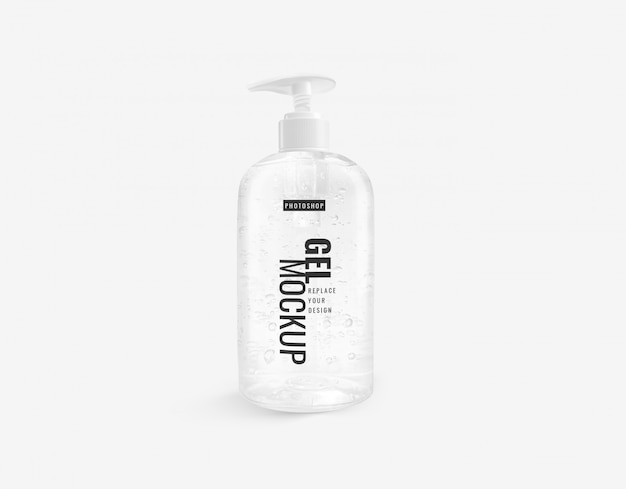 Download Clear gel pump bottle mockup | Premium PSD File