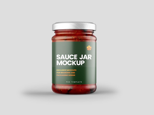 Download Premium Psd Clear Glass Sauce Jar Mockup