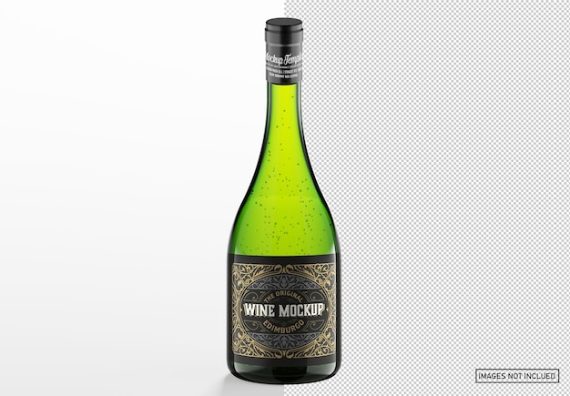 Download Premium Psd Clear Glass White Wine Bottle Mockup