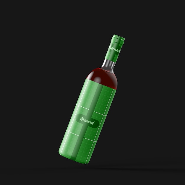 Download Premium Psd Clear Glass Wine Bottle Mockup