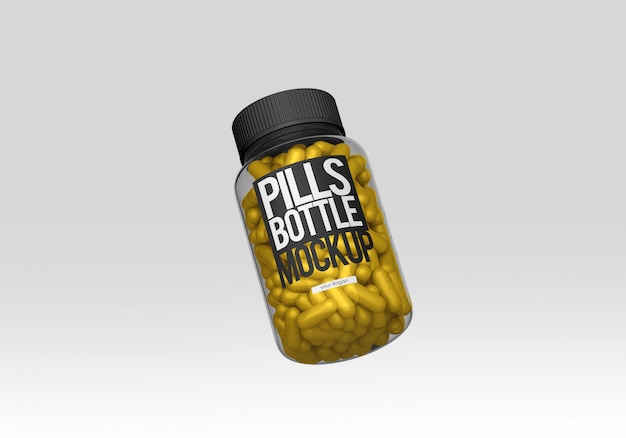 Download Clear pills bottle mockup | Premium PSD File