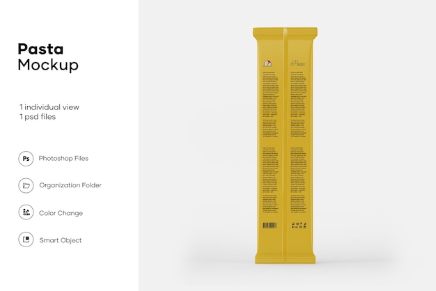 Download Premium PSD | Clear plastic spaghetti packaging mockup