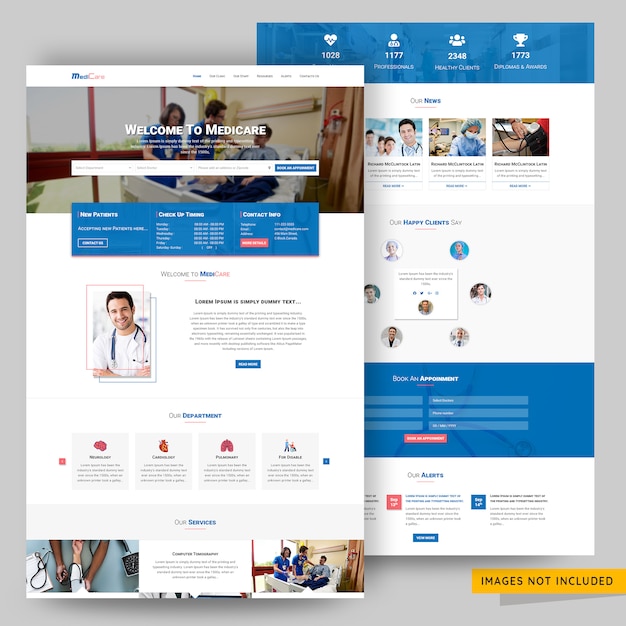 Download Premium Psd Clinic And Healthcare Landing Page Psd Template PSD Mockup Templates